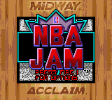 NBA Jam title screen for Sega Game Gear
